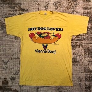 *Vintage 50/50 Made in USA Vienna Hot Dog Tee